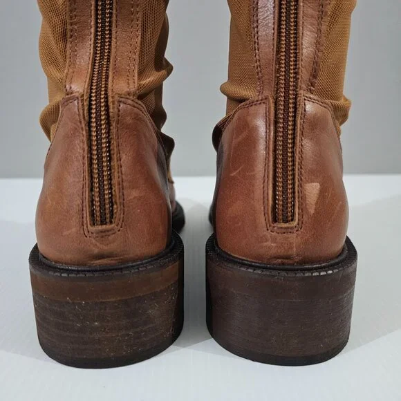 Free People Trickum Tall Lace Up Boot Womens Shoe Whiskey Brown EU Size 38 - Picture 8 of 14